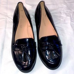 Black patent leather shoes